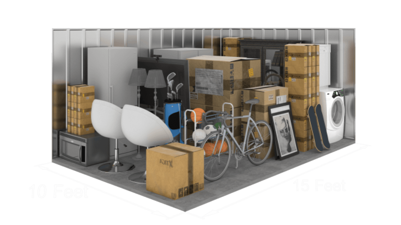 10x15 Climate Controlled storage unit