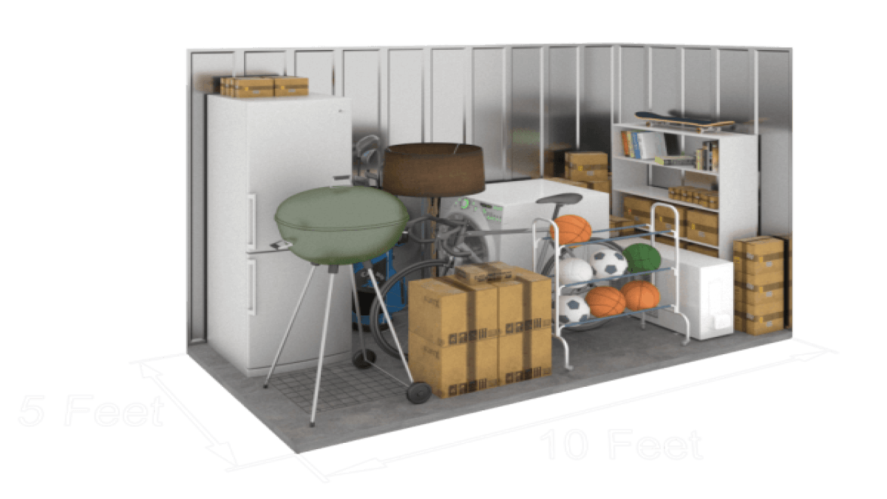 5x10 Climate Controlled storage unit