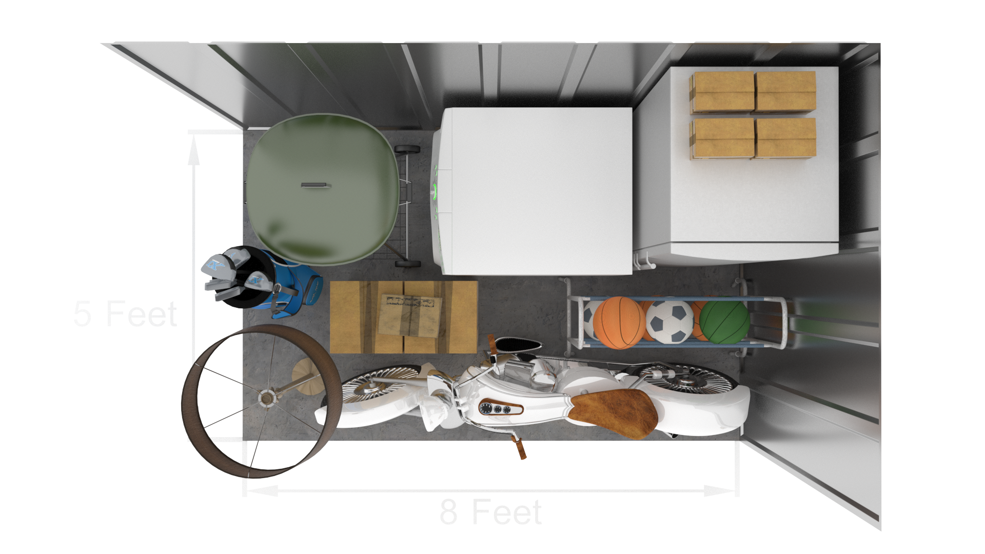 5'x7' CC storage unit